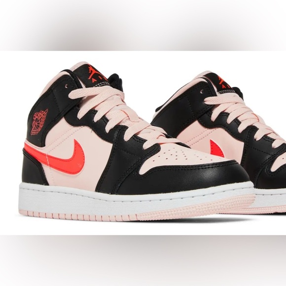 Nike Other - Nike Air Jordan Mid Black and Pink with Red Swoosh